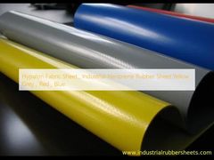 Hypalon Fabric Sheet , Industrial Neoprene Rubber Sheet Yellow , Grey , Red , Blue