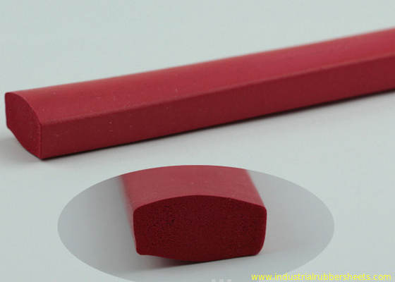 Customized Silicone Sponge Extrusion , Silicone Foam Stripe Produced By Extrude Or Cutting