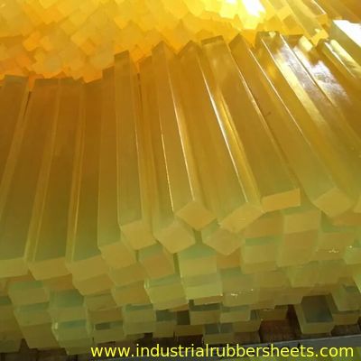 Yellow Polyurethane Or Nylon Plastic Rod , 300 - 500mm Length PU Bar