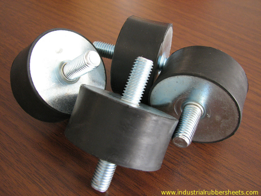 Black Color Rubber Shock Mounts / Cylindrical Vibration Isolators