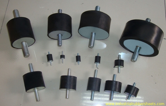 Black Color Rubber Shock Mounts / Cylindrical Vibration Isolators