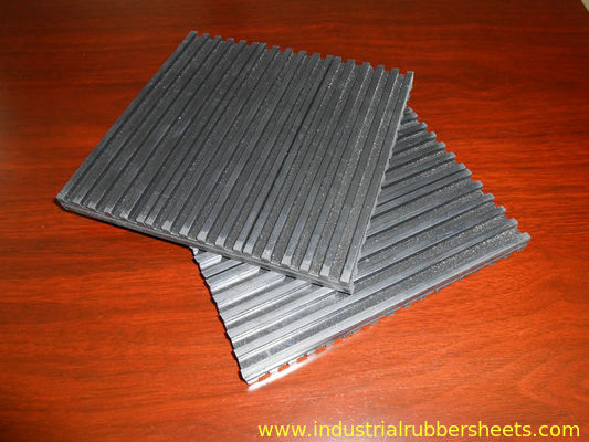 Industrial Grade SBR + NR + Rapeseed Oil Shock Absorber Mat with Ribbed Surface for Anti-Vibration