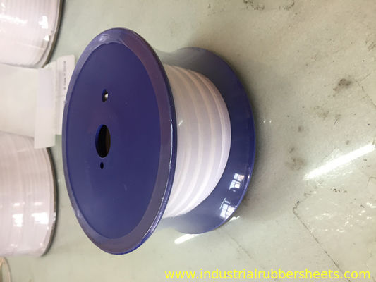 White Backing Adhesive PTFE Gasket Tape Food Grade Rectangle / Round Cross