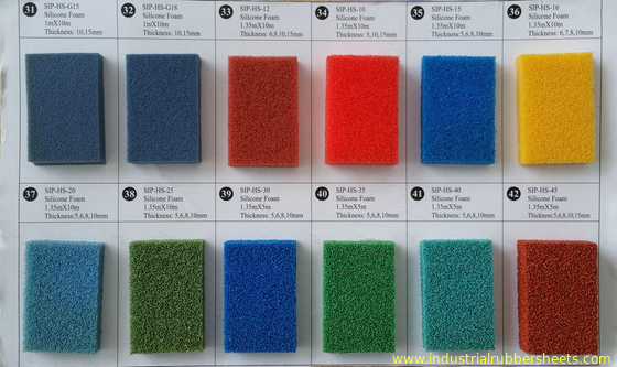 Open Cell Silicone Sponge Rubber Sheet 10-45 Shore A 200psi