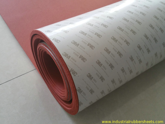 1-10mm Silicone Sponge Sheet with 3M Adhesive, -60°C to 260°C