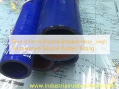 青いID 6mmのシリコーン編組ホース、高温シリコーンゴム管