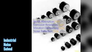 ゴム製ショックマウントにより産業騒音を低減
