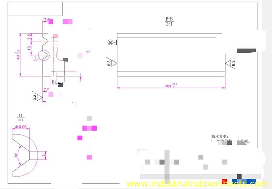 PTFE Glassfiber Cutter Pad 260°C Heat Resistant Custom Size for Corrugated Paper Industry
