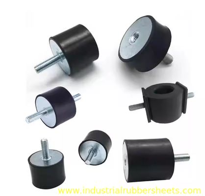 High Vibration Dampening Rubber Shock Mounts Black Rubber Components for Industrial Machinery and Equipment Applications